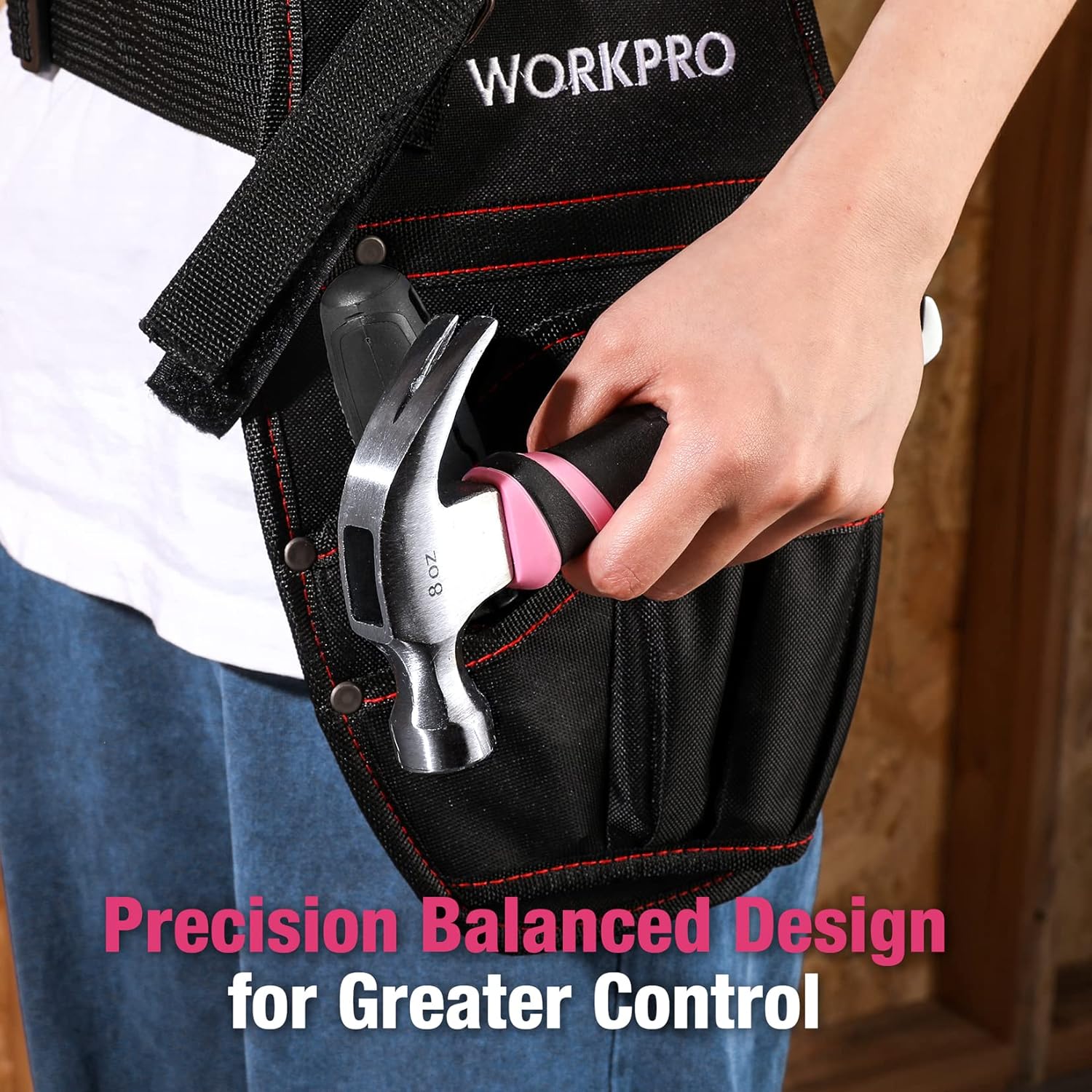 WORKPRO 8 oz Claw Hammer with Fiberglass Handle photo 6