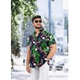 thumbnail image 5 of LA LEELA Men's Hawaiian Shirts Short Sleeve Button Down Shirt Mens Party Shirts Casual Vacation Summer Tropical Island Shirts for Men Funny M Navy, Cockatoo, 5 of 5