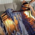 thumbnail image 4 of Shiartex Sunset Trees River Lightweight Flannel Blanket, Soft Warm Cozy 40x50in, 4 of 7