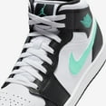 thumbnail image 6 of Air Jordan 1 Mid Men's Shoes Color: White/Black/Green Glow Size: 12.5, 6 of 8