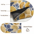 thumbnail image 6 of Hand Drawn Lemon Round Area Rug 5Ft Washable Circle Rugs for Living Room Bedroom, Blue Leaves Summer Botanical Retro Non-Slip Carpet Floor Mats Indoor Outdoor Carpet Runner Aesthetic Home Decor, 6 of 8