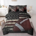 thumbnail image 1 of YST Football Bedding Set 7 Pieces Bed In A Bag, American Flag, Queen, 1 of 5