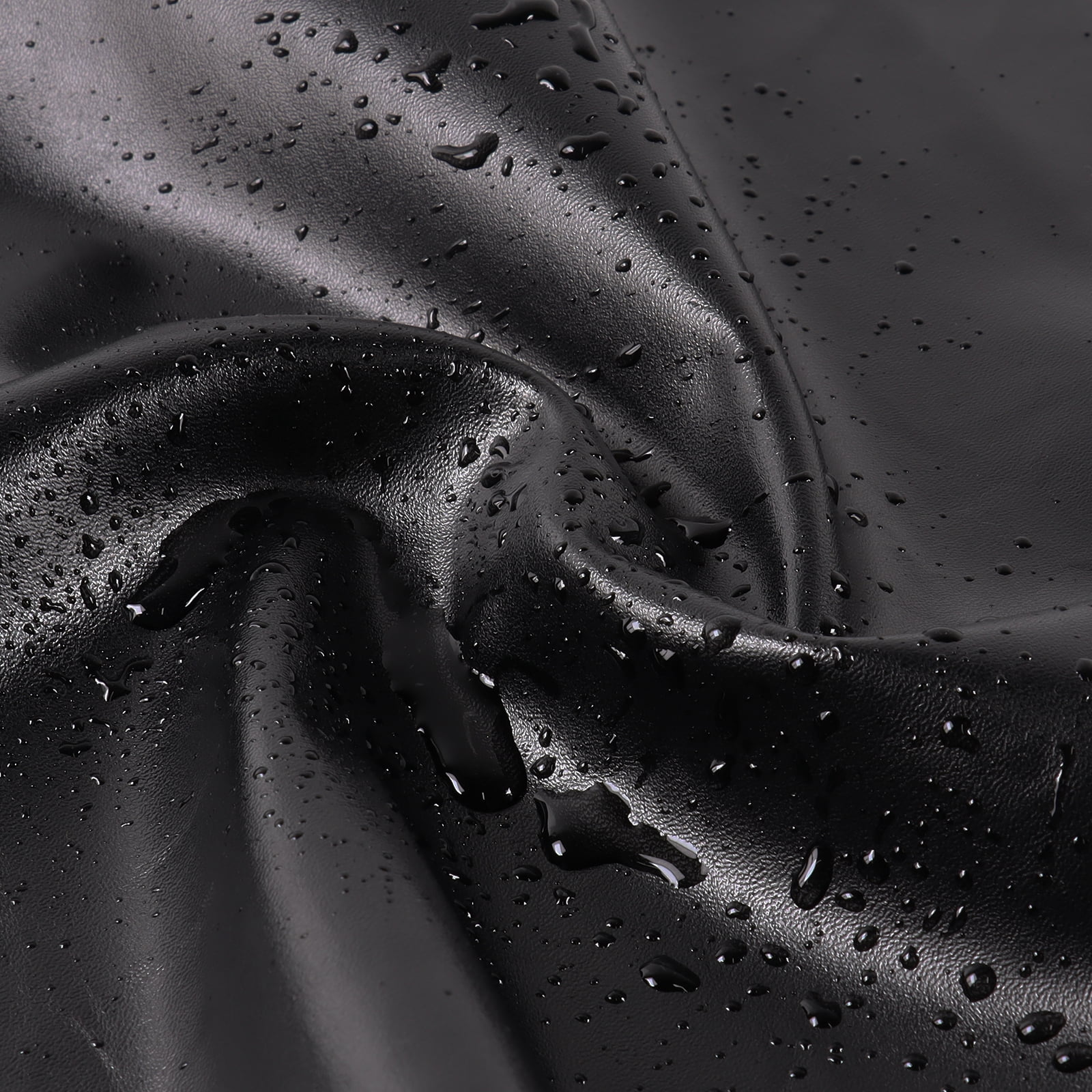 EdgeSeal 54 in Wide Faux Leather Material PU Fabric, Waterproof, Upholstery Fabric, by the Yard, Black