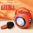 thumbnail image 3 of Kids Karaoke Machine, Singing Along Karaoke Machine for Kids with Microphones PA System Bluetooth Speaker with Colorful Lights, Kids Karaoke Musicbox Toy for Birthday Christmas Gift, 3 of 7