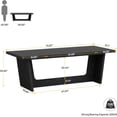 thumbnail image 5 of Tribesigns 70.87-Inch Executive Computer Desk: Large Home Office Desk, Industrial Wood Study Writing Table, Black, 5 of 5