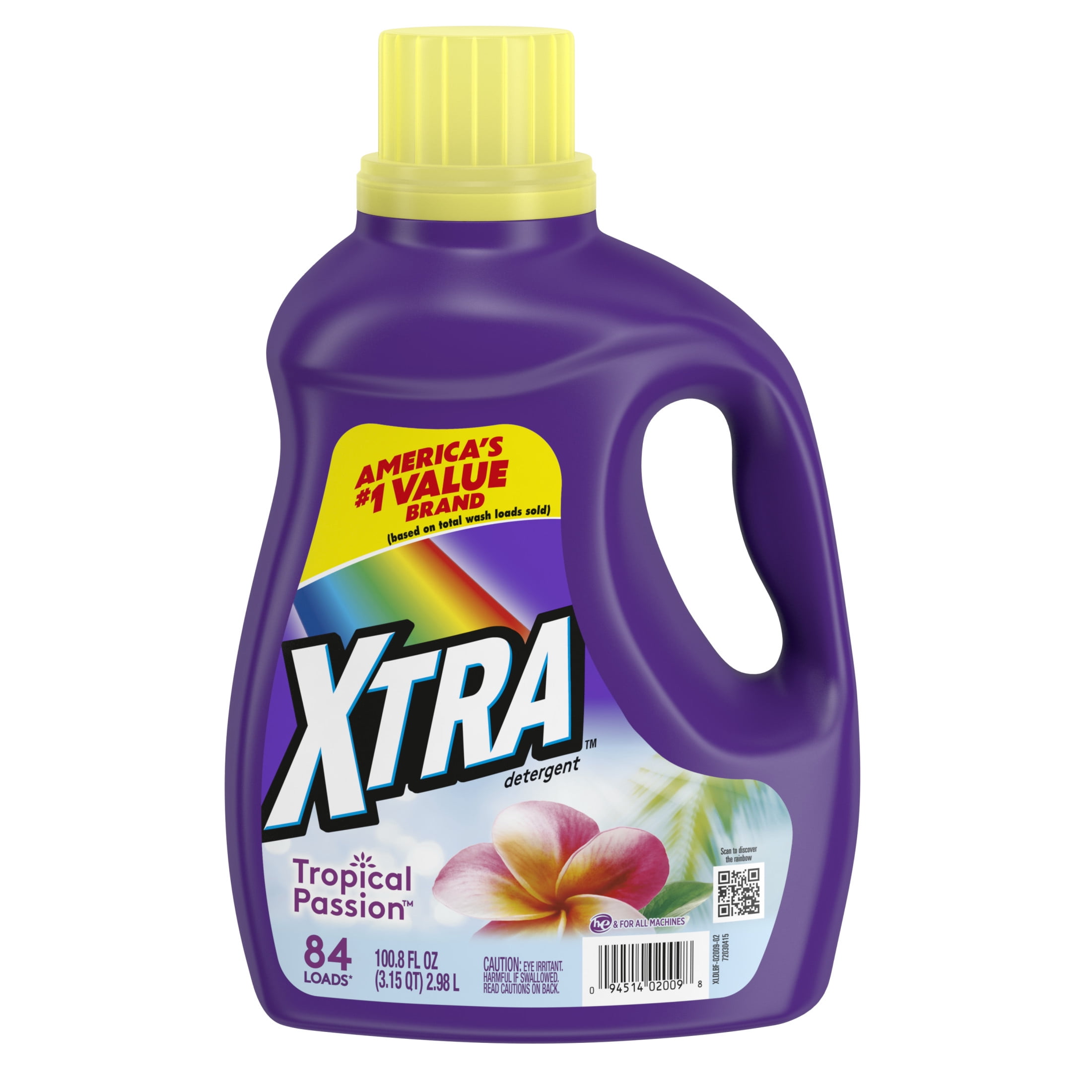 Xtra Tropical Passion, 84 Loads Liquid Laundry Detergent, 100.8 fl