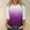 Purple, variant on qelini T-shirts for Women with Round Neck School Season Solid Color 3/4 Sleeved Gradient Printed Loose Casual Daily Wearing Basic Tops Juniors Summer Comfortable 1Pack Blue M