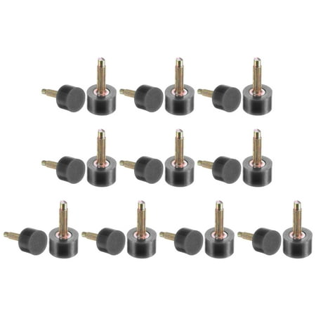 

10 Pairs TPU High Heel Tips Shoes Replacement Tap Caps 3mm Pin 10mm Round Shape Heel Repair Caps Black