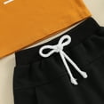 thumbnail image 6 of Bagilaanoe 2pcs Toddler Baby Boy Shorts Set Short Sleeve Letter Print T Shirt Tops + Shorts 6M 12M 18M 24M 3T Kids Casual Summer Clothes, 6 of 7