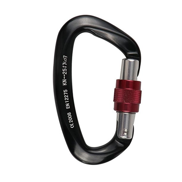 Hebilla Escalada 25KN Seguridad Seguridad Master Lock Escalada (Negro)