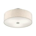 thumbnail image 4 of Beaumont Lane Mid-Century 7.5" 3-Light Metal Ceiling Mount in Brushed Nickel, 4 of 12