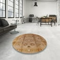 thumbnail image 4 of Ahgly Company Machine Washable Indoor Rectangle Industrial Modern Brown Sand Brown Area Rugs, 7' x 10', 4 of 7