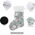 thumbnail image 3 of Coolnut Christmas Stockings Snowman Design , 1 Pack 17.7" Xmas Fireplace Santa Socks Christmas Tree Hanging Stockings Decoration for Christmas Holiday Xmas Gift, 3 of 6