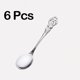 thumbnail image 3 of Juego de vajilla de lujo de acero inoxidable dorado, juego de 6 piezas, cuchara real, tenedor, té de la tarde, cocina, postre, vajilla de plata, regalo, 3 of 5