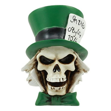 Ebros The Mad Hatter Skull Statue 3