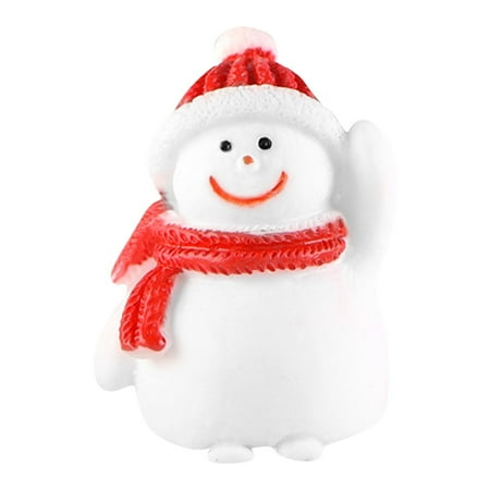 

wendunide home decor Christmas Little Snowman Toy Christmas Resin Snowman Microscopic Decoration Gift D