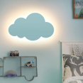 thumbnail image 1 of Aplique de pared con luz de nube, pantalla acrílica moderna con luces LED integradas para habitación infantil, iluminación cálida azul, 1 of 5