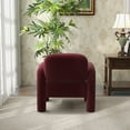 thumbnail image 5 of SEYNAR Mid-Century Modern Velvet Upholstered Accent Chair,Elephant Trunk Lounge Chair for Living Room(Red), 5 of 6