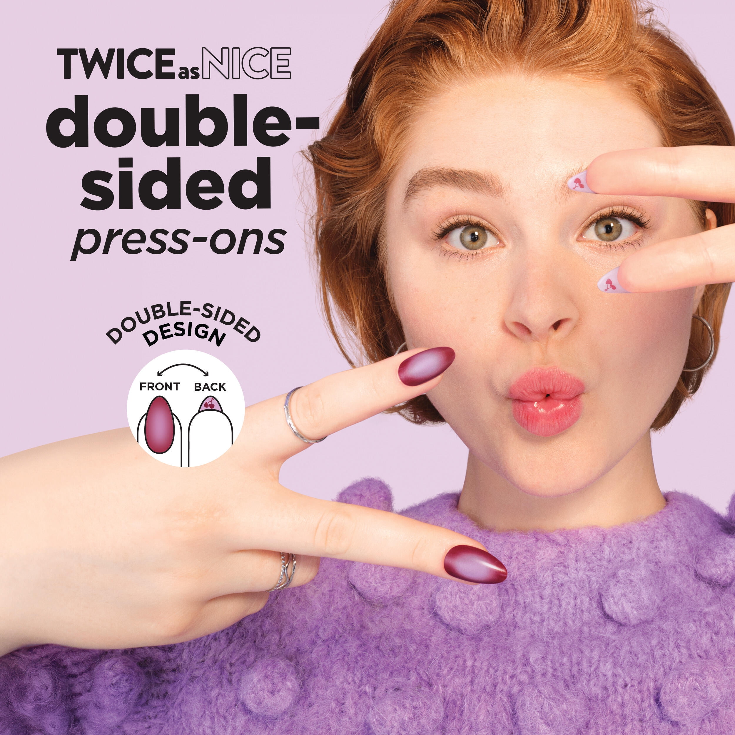 Sally Hansen Perfect Press-Ons Twice As Nice Manicure Set 2 Be Or Not 2 Be