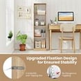 thumbnail image 3 of Barara King 5 Tiers 4-Cube Narrow Bookshelf Slim Storage Organizer with 4 Anti-Tipping Kits for Home Office Study Small Space, Natural, 3 of 5