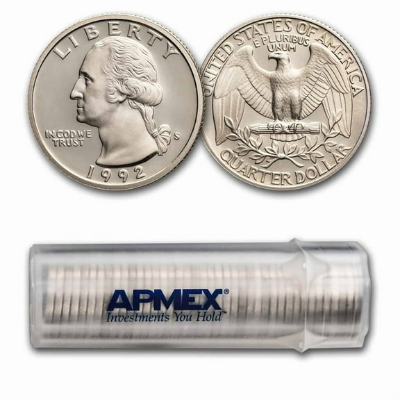 1992-S Washington Quarter 40-Coin Roll Proof