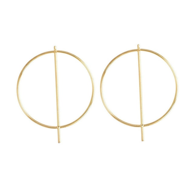 Women Simple Design Geometric Shape Circle stud earring Stud Earring Girl Round Cirle Exaggerated Earring Jewelries