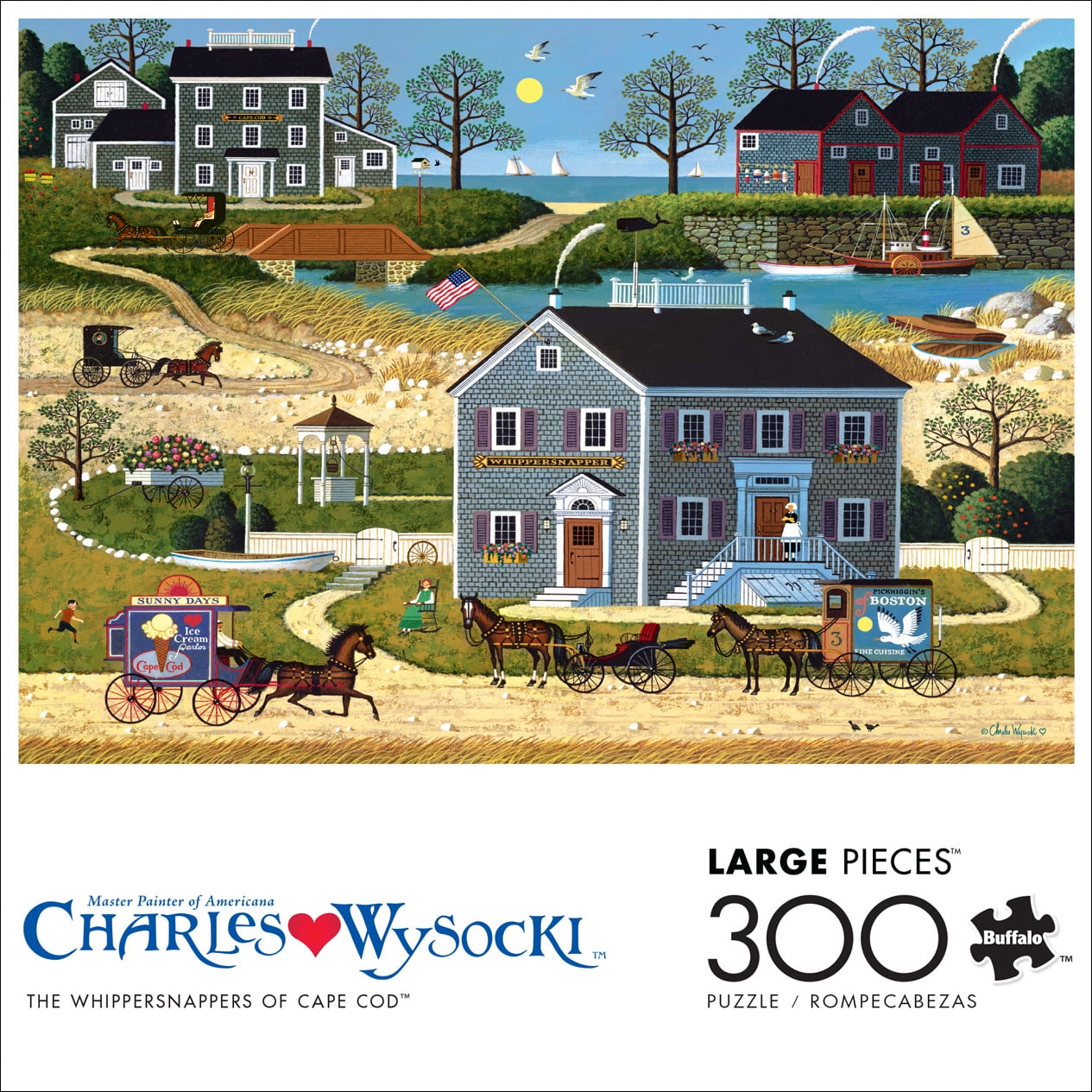 Buffalo Games The Whippersnappers of Cape Cod 300-Piece 21.25 x 15-Inch Interlocking Jigsaw Puzzle for Adults Ages 14+