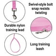 thumbnail image 3 of Hi Kiss Long Dog Leash Obedience Recall Training Agility Lead - 15ft 20ft 30ft 50ft 100ft Training Leash - Great for Training, Play, Camping, or Backyard - Pink 30ft, 3 of 7