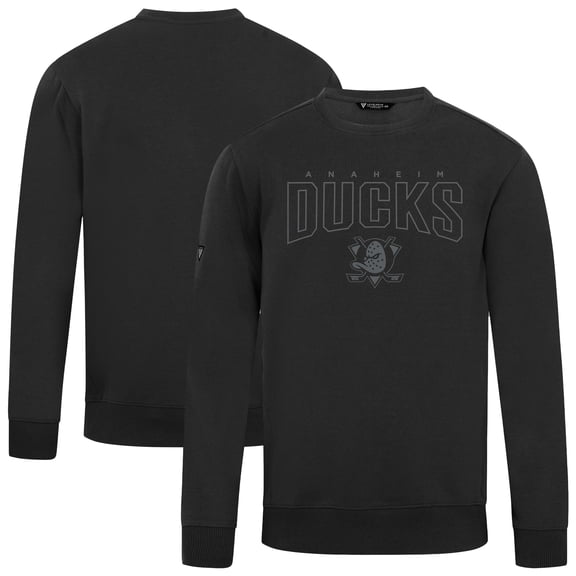Men's Levelwear  Black Anaheim Ducks Zane Darkmoon Pullover Sweatshirt