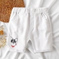 thumbnail image 2 of CUZIBR Boys Baby Toddler Summer Cargo Shorts Casual Cartoon Print Solid Color Multi Pockets Elastic Waist Wide Leg Baggy Short Pants Outdoor Cozy Summer Hiking Bermuda Shorts,White,12-18 Months, 2 of 2