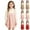 Pink, variant on ATOGUTA Girls Partywear Dresses Kids Long Sleeve Party Birthday Prom Formal Fancy Midi Dress Size 1T-8, Pink