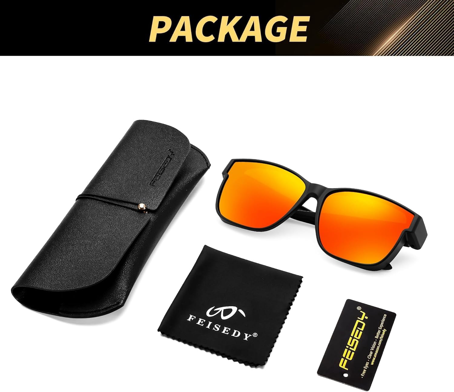 FEISEDY Polarized Sunglasses Fit Over Glasses Women, Fit over Glasses Sunglasses for Driving UV400 Protection B0250