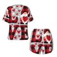 thumbnail image 5 of Picia Buffalo Plaid Love And Gnome Pajamas Sets for Women Soft Short-Sleeved Pjs with Lounge Shorts Two Piece Sleepwear-3X-Large, 5 of 9