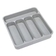 thumbnail image 3 of Bandeja para cubiertos y cubiertos con múltiples compartimentos que ahorra espacio. Organizador de cubiertos. Gris, 3 of 9