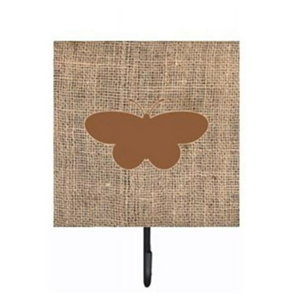 Carolines Treasures BB1051-BL-BN-SH4 Butterfly Burlap and Brown Leash Or Key Holder