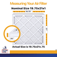 thumbnail image 2 of Filter King 19.75x21x1 Air Filter | 6-PACK | MERV 13 | HVAC Pleated AC Furnace Filters | MADE IN USA | Actual Size: 19.75 x 21 x .75", 2 of 5
