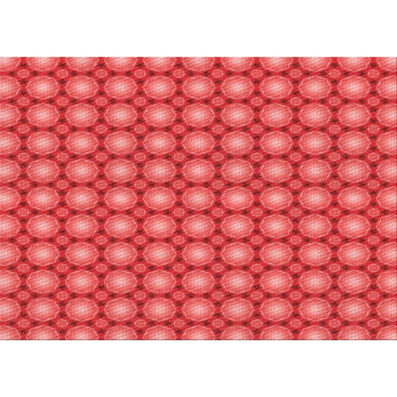 Ahgly Company Indoor Rectangle Patterned Ferrari Red Area Rugs, 7' x 9'