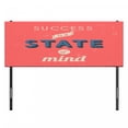 thumbnail image 3 of Saying Headboard, Success is a State of Mind in Retro Style Theme Words Classic Print, Upholstered Decorative Metal Bed Headboard with Memory Foam, Full Size, Red Charcoal, by Ambesonne, 3 of 4