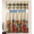 thumbnail image 1 of MarCielo 3 Piece Printed Floral Kitchen/Cafe Curtain With Swag and Tier Window Curtain Set, Tuscany Chef, 1 of 1