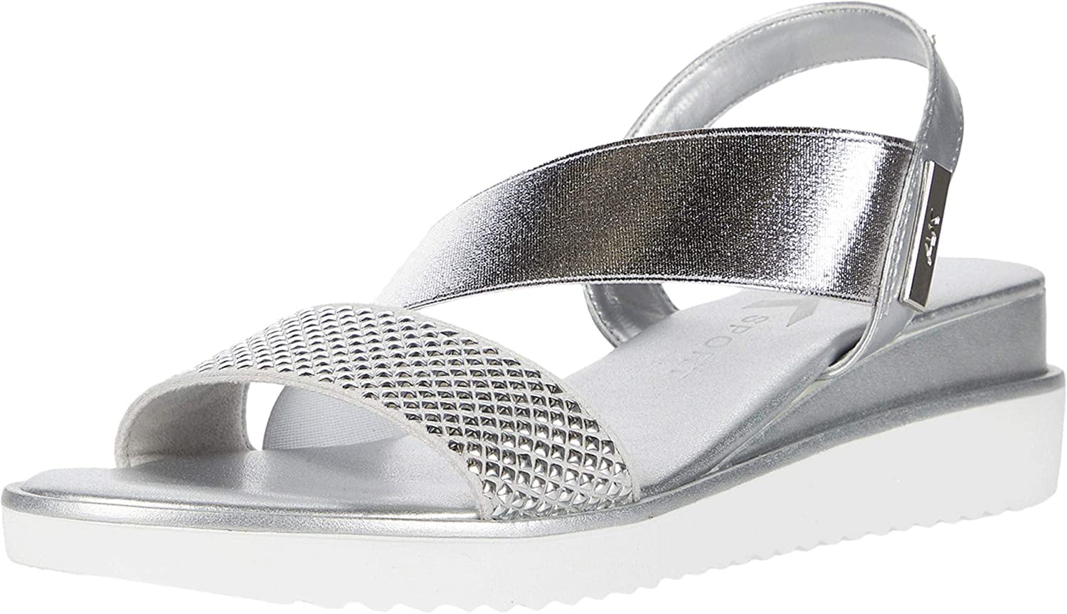 AK Anne Klein Sport Women's Sandal Platform, Silver, 10 M US | Walmart ...