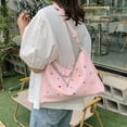 thumbnail image 6 of Shoulder Bag Women Single PU Leather Handbag Fashion with Multi Color Decal Stone for Summer Pink Free Size, 6 of 8
