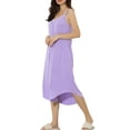 thumbnail image 4 of Vestido de pijama de lounge para mujeres INSPIRE CHIC, ropa de dormir, camisón de tirantes, noche de noche, L color púrpura claro, 4 of 5