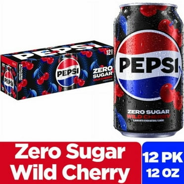 Pepsi Cola Wild Cherry Zero Sugar Soda Cans