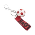 thumbnail image 3 of Llavero de balón de fútbol de Metal Zulema Mini llavero de fútbol Rojo, 3 of 5