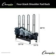 thumbnail image 2 of Champion Sports Heavy Duty Four Stack Shoulder Pad Rack with Swivel Casters, 2 of 5