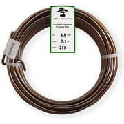Anodized Aluminum 4.0mm Bonsai Training Wire 250g Large Roll (23 feet) - Choose Your Size and Color (4.0mm, Brown)