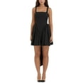 thumbnail image 1 of ZAXARRA Robe Plissée Sans Manches pour Femmes Couleur Unie Bandage Dos Nu Robe de Soirée Ligne A pour Cocktail Plage Club Mode Urbaine, 1 of 6