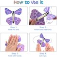 thumbnail image 4 of CHUANK 15 PCS Magic Flying Butterfly Fairy Flying Toys Wind up Rubber Band Powered Butterfly Toys Decoration for Colorful Bookmark and Greeting Card Surprise Gift, 4 of 6