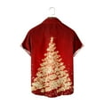 thumbnail image 6 of IROINNID Christmas Hawaiian Shirt for Men Button Up Short Sleeve Graphic Print Xmas Gift Christmas Vacation Shirt,Red, 6 of 6