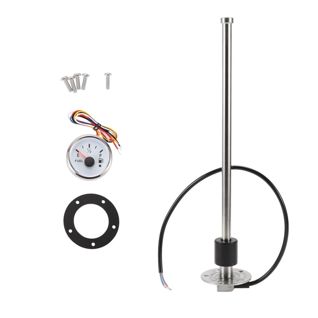 Kit de Unidad de Envío de Combustible y Medidor Unique Bargains Longitud 350mm Unidad de Envío de Combustible para Barcos Unidad de Envío de Combustible Marino Tono Plateado 1 Juego 240-33 Ohm